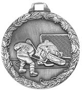 Medalj Hockey 32mm i  silver 