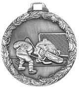 Medalj Hockey 32mm i  silver