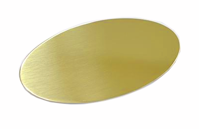 Ovale Piatta Blank mässing 145x73 utan hål