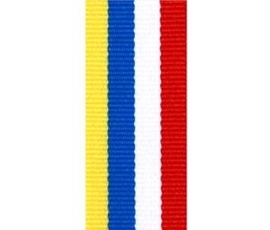 Medaljband Gul/Blå/Vit/Röd