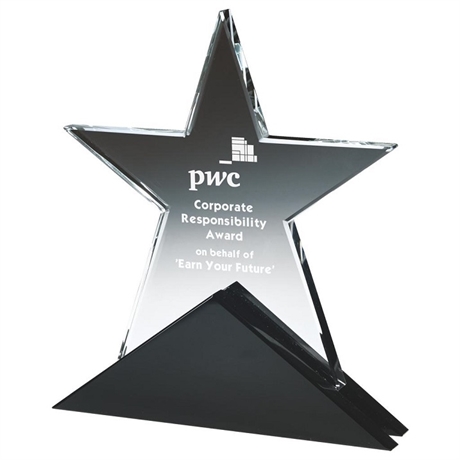 Crystal Star award on Black Base