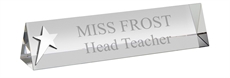 Name Plate Crystal Star - elegant skrivbordsskylt 225mm