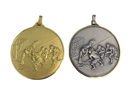 Påse med 11st Hockeymedaljer 50mm