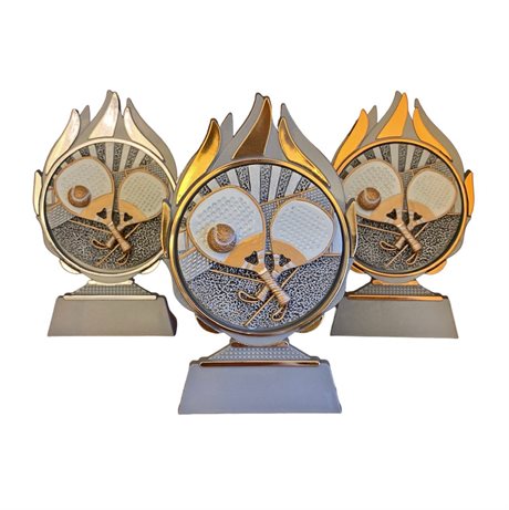 Plakett Padel Flame 135mm
