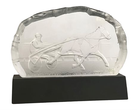 Glas Travhästen 200x170mm