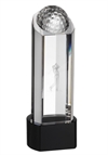 Golf Clear & Black Crystal Award 190mm.